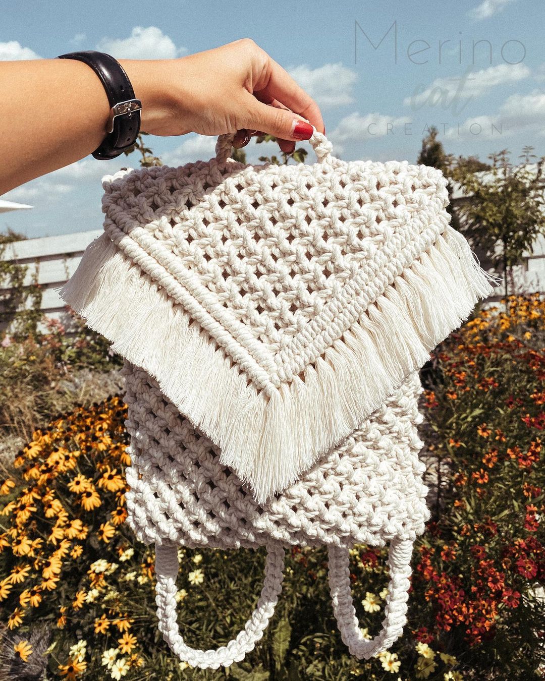 Boho Handmade Macrame Bagpack - Leechoo